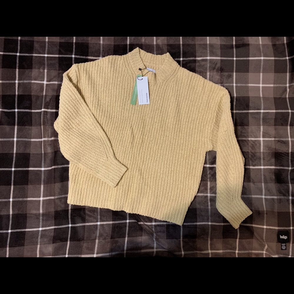 Frank And Oak Crewneck Sweater in Beige